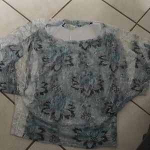 Floral lace shirt